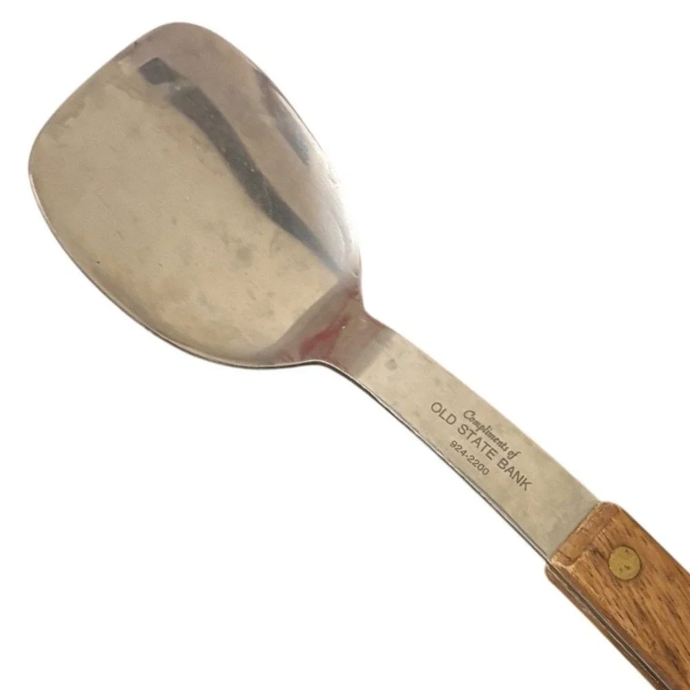 Vintage Ice Cream Spade | Old State Bank | Barlow Japan | Wood Handle | 9.5